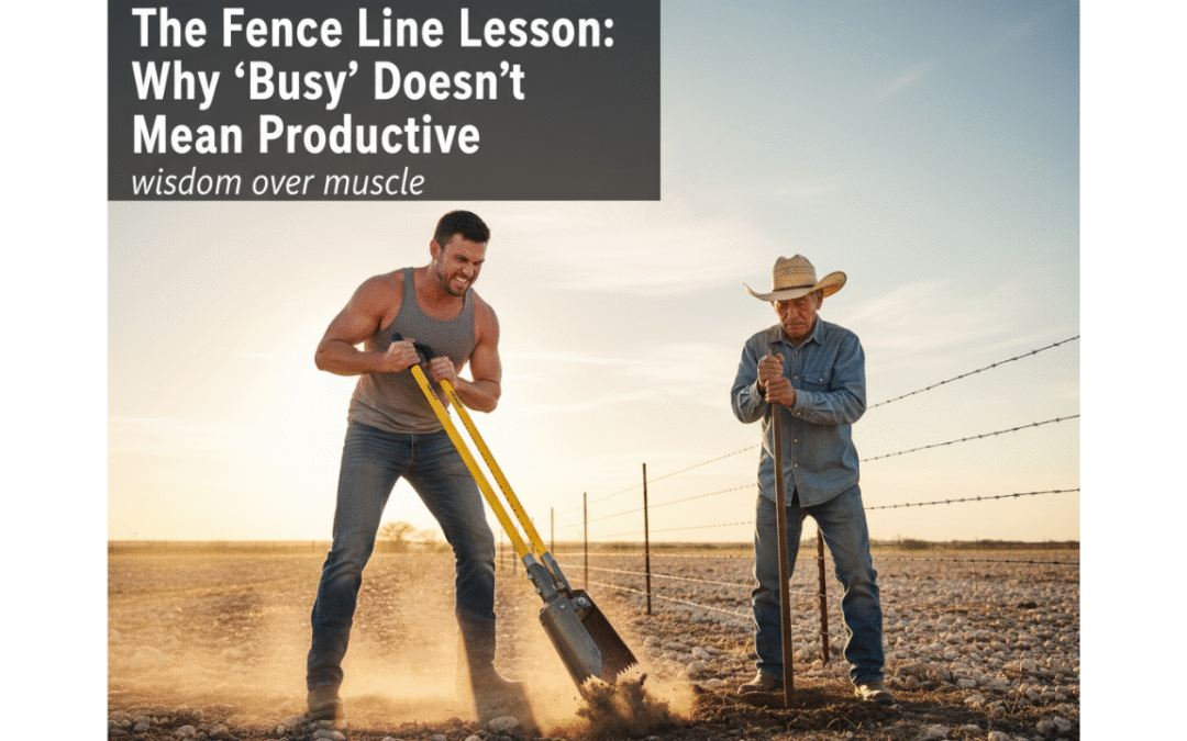 The Fence Line Lesson: Why “Busy” Doesn’t Mean Productive