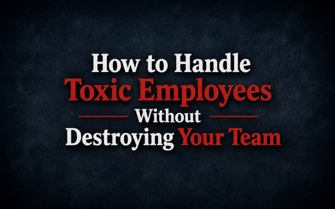 How to Handle Toxic Employees Without Destroying Your Team